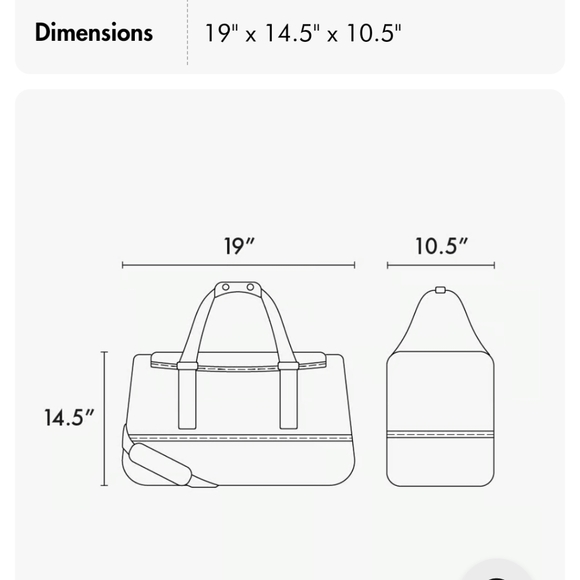 Stevyn Duffel Bag with Shoe Compartment- Black - Picture 9 of 9